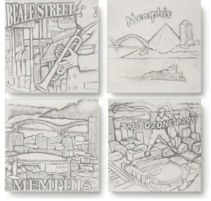 Scenes of Memphis Drink Coasters