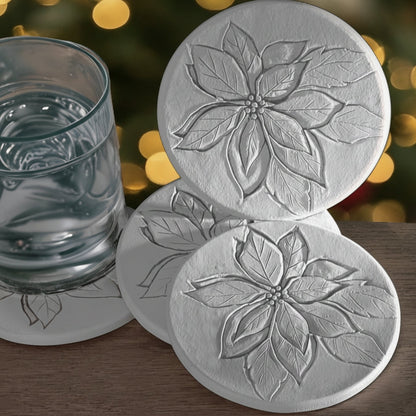 Poinsettia Drink Coasters