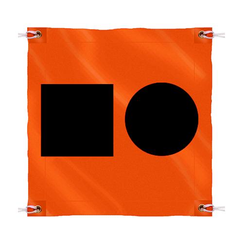 Seachoice 78341 3' x 3' Orange Distress Signal SOS Flag