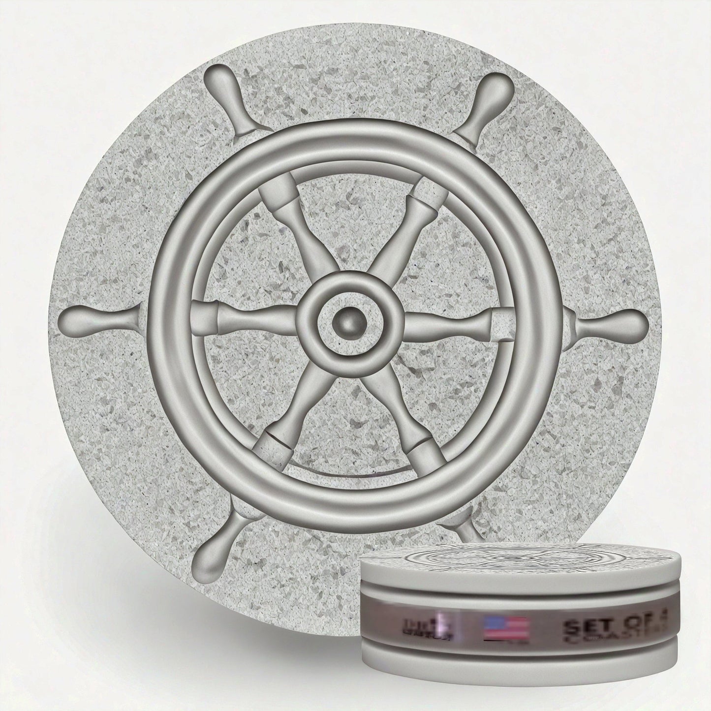 Captains Wheel Drink Coasters