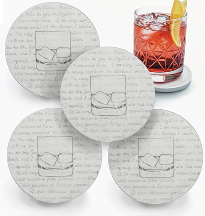 Rocks Glass Drink Coasters