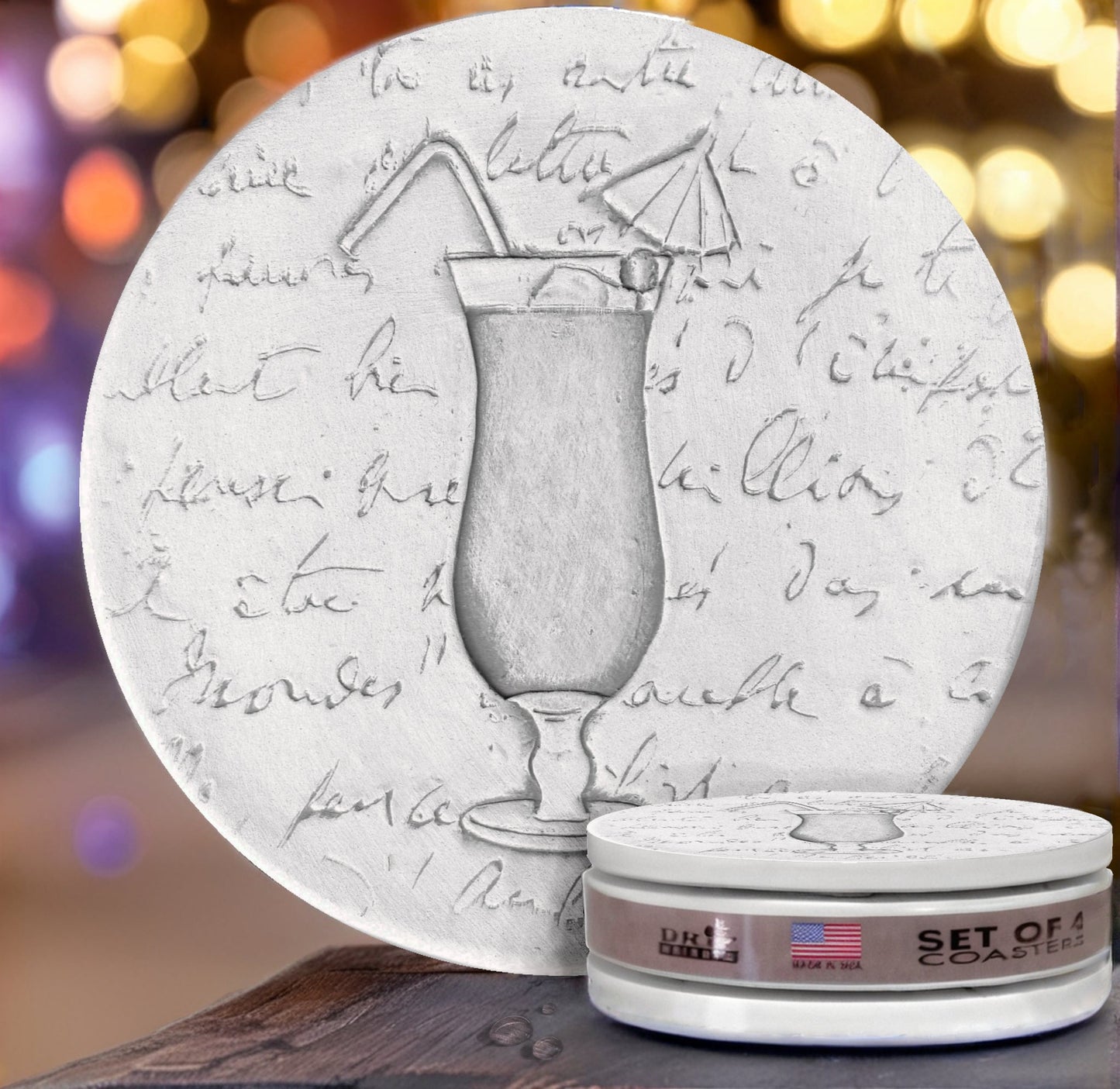 Hurricane Glass  Drink Coasters