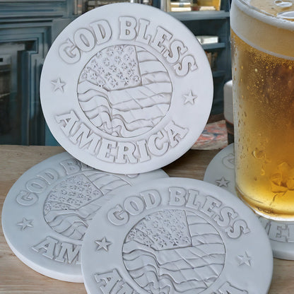 God Bless America Drink Coasters