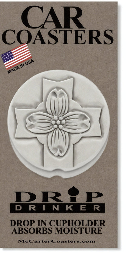 Dogwood Cross Car Coasters