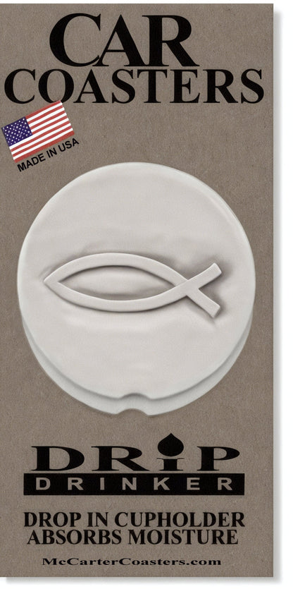 Jesus Fish Car Coasters