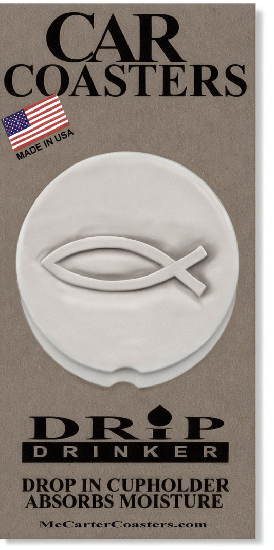 Jesus Fish Car Coasters
