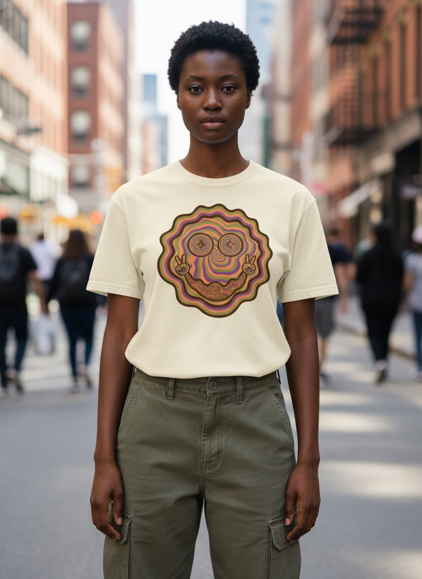 Peace Trip Garment Dyed Heavyweight Cotton T-Shirt
